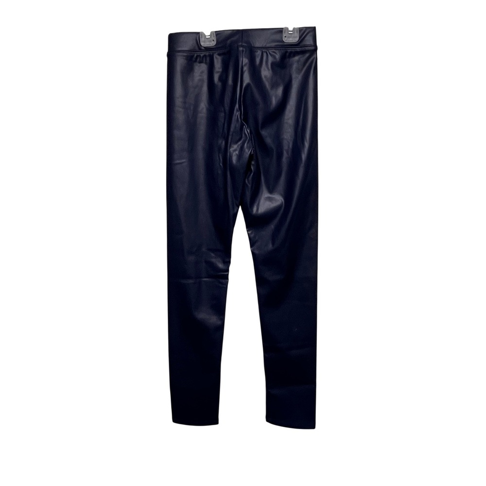 Crewcuts Kids Navy Blue Faux Leather Leggings Pants Size 12 NWT Vegan Chic Edgy - Picture 3 of 8